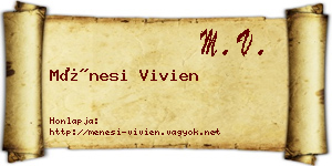Ménesi Vivien névjegykártya